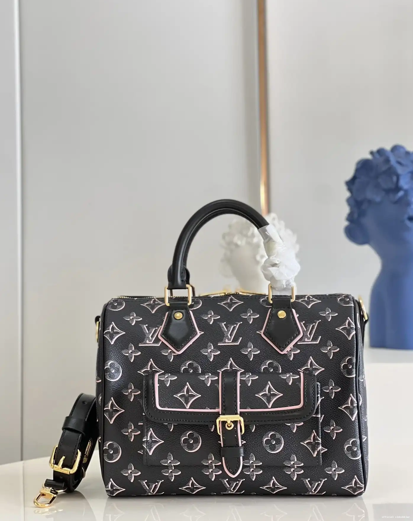 Official oldcobbler VUITTON 25 LOUIS SPEEDY BANDOULIÈRE 0613